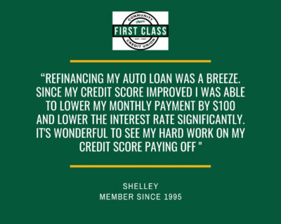 Testimonial: "Refinancing my auto loan was a breeze" -Shelley