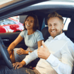 Couple purchasing a car. Learn how to save on auto loans